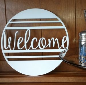 Welcome wreath insert